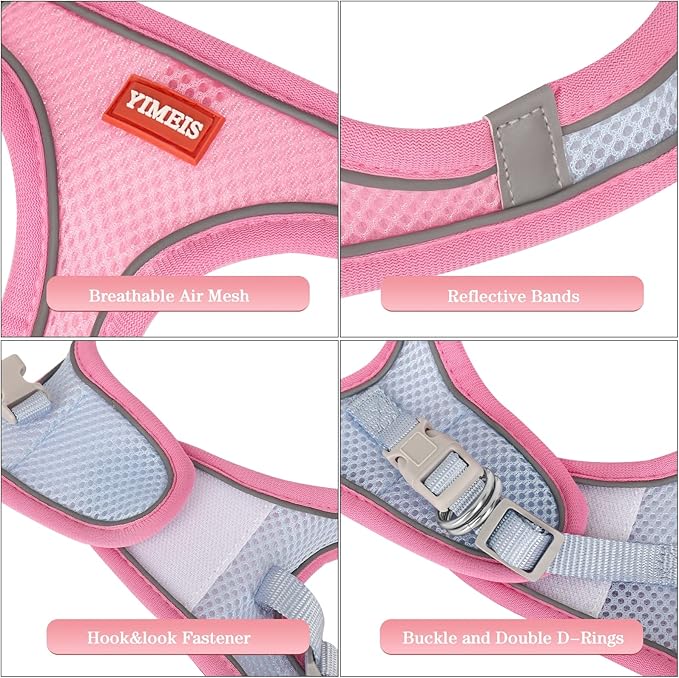 YIMEIS Dog Harness and Leash Set, No Pull Soft Mesh Pet Harness, Reflective - Image 3