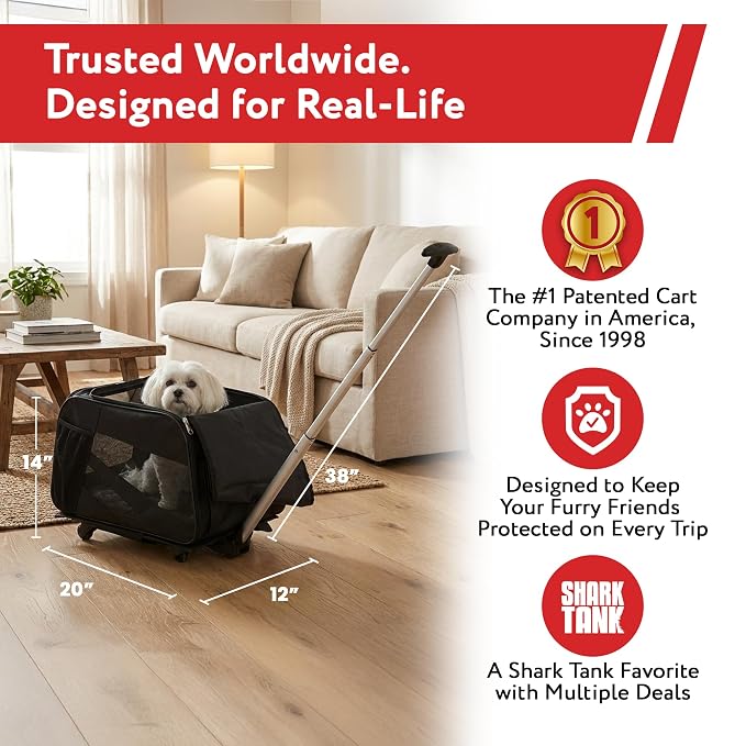 dbest products Rolling Pet Carrier - Image 2