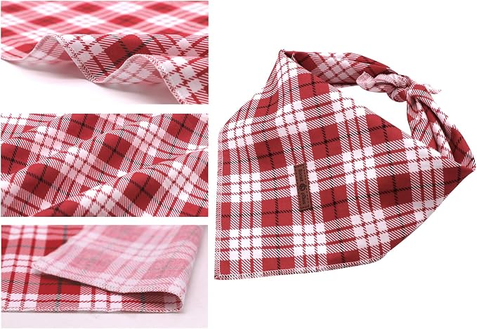 Lionet Paws Christmas Dog Bandana Washable Cotton Handkerchief Scarf Triangle - Image 2