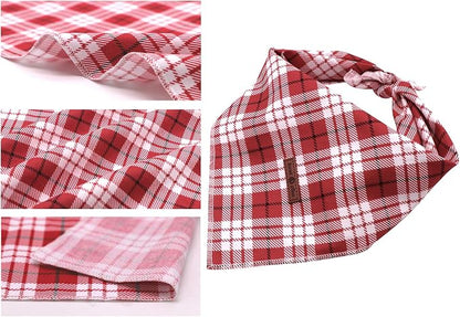 Lionet Paws Christmas Dog Bandana Washable Cotton Handkerchief Scarf Triangle - Image 2