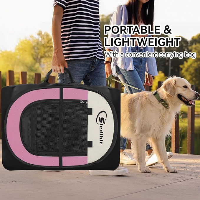 Pink Puppy Playpen for Large Dog Cat, Dog Tent Crates Cage Indoor/Outdoor - Image 5