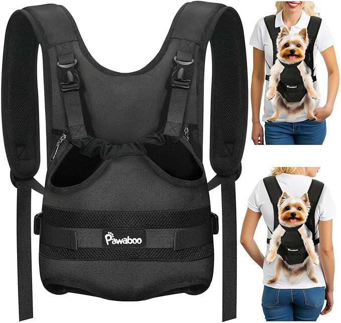 Pawaboo Pet Dog Front Carrier Backpacks, Legs Out Pet Carrier Backpack by Pawaboo