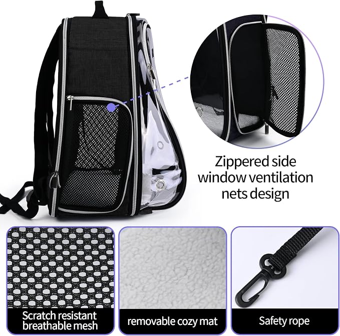 BAGLHER Cat Carrier Backpack Bubble - Image 4