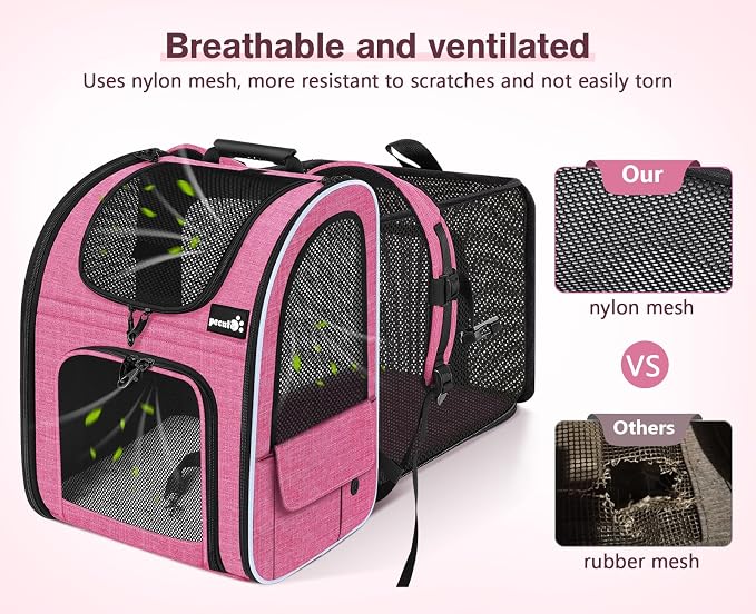 Pecute Cat Backpack Carrier Expandable, Pet Backpack - Image 3