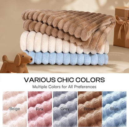 LINENLUX 1 Pack 3 Soft Dog Blanket Washable Warm Fleece Cat Blankets - Image 3