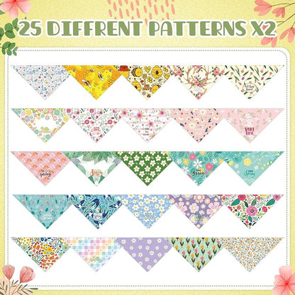 Kacctyen 50 Pcs Spring Dog Bandanas Bulk Large Bandanas - Image 6