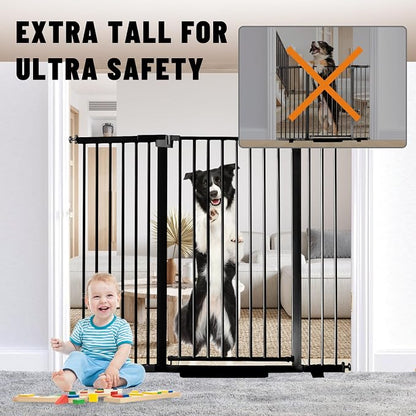 41" Tall Safety Pet Gate, Adjustable 29.92"-57.48" Wide, No Drilling Pressure - Image 3