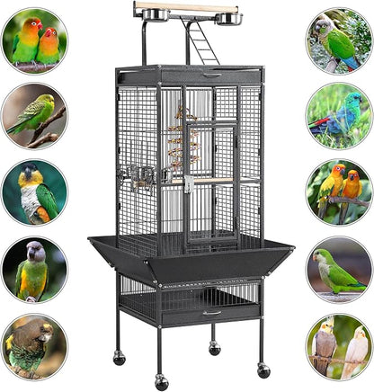 Yaheetech 61-inch Playtop Wrought Iron Large Parrot Bird Cages - Image 8