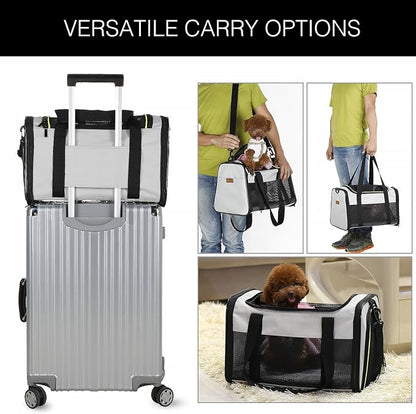 Cat Carrier - Portable Foldable Dog Pet Carrier, Soft-Sided Pet Bag up to 28 Lbs - Image 6