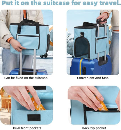 Cat & Dog Carrier for Pets Up to 15 Lbs, Airline Approved Soft-Sided - Image 7
