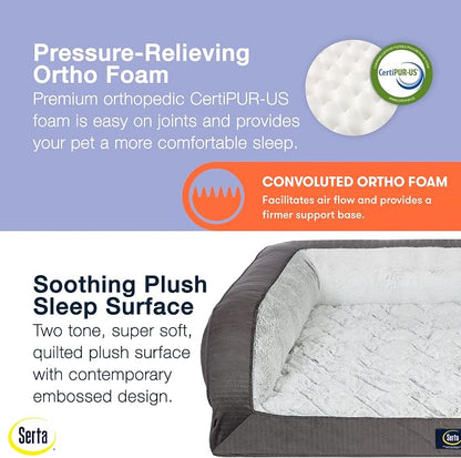 Serta Orthopedic Quilted Couch Dog Bed - Image 4