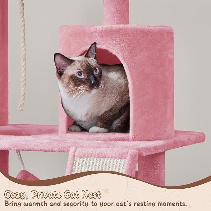 Yaheetech 63.5″ H Cat Tree, Cat Furniture - Image 6