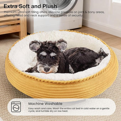 Love's cabin Round Donut Cat and Dog Cushion Bed, 25in Pet Bed - Image 7
