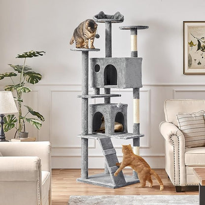 Yaheetech Tall Cat Tree, 80in Multi-Level Cat Tower - Image 2