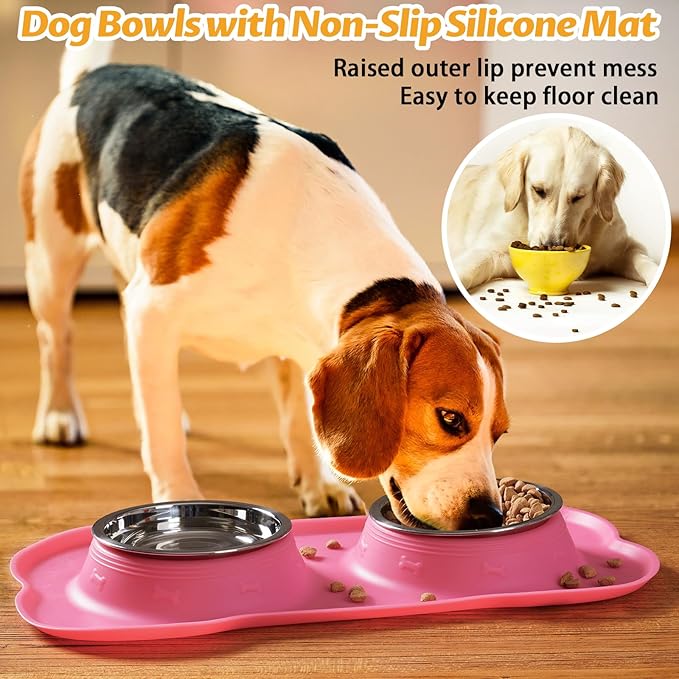 Hubulk Pet Dog Bowls 2 Stainless Steel Dog Bowl - Image 6