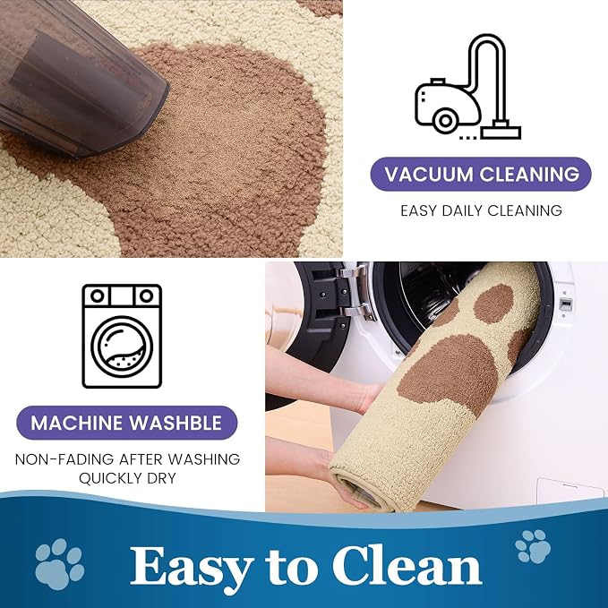 Buganda Dog Door Mat for Muddy Paws, Absorbent Dirt Trapper Washable Indoor - Image 7