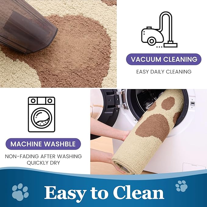 Buganda Dog Door Mat for Muddy Paws, Absorbent Dirt Trapper Washable Indoor - Image 7
