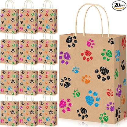 Blulu 20 Pcs Puppy Dog Paw Gift Bags by Blulu