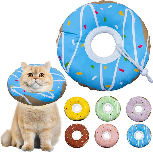 Cat Cone Collar Soft, Adjustable Cat Recovery Collar Kitten Cones to Stop by Seyezo