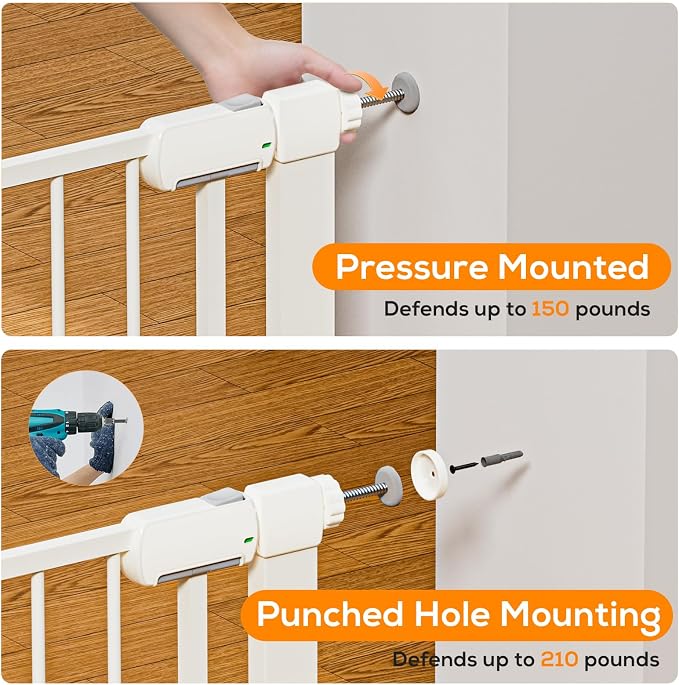29.5-40.6" Magnetic Baby Gate for Stairs, Baby Safety Essentials, Auto Close - Image 7