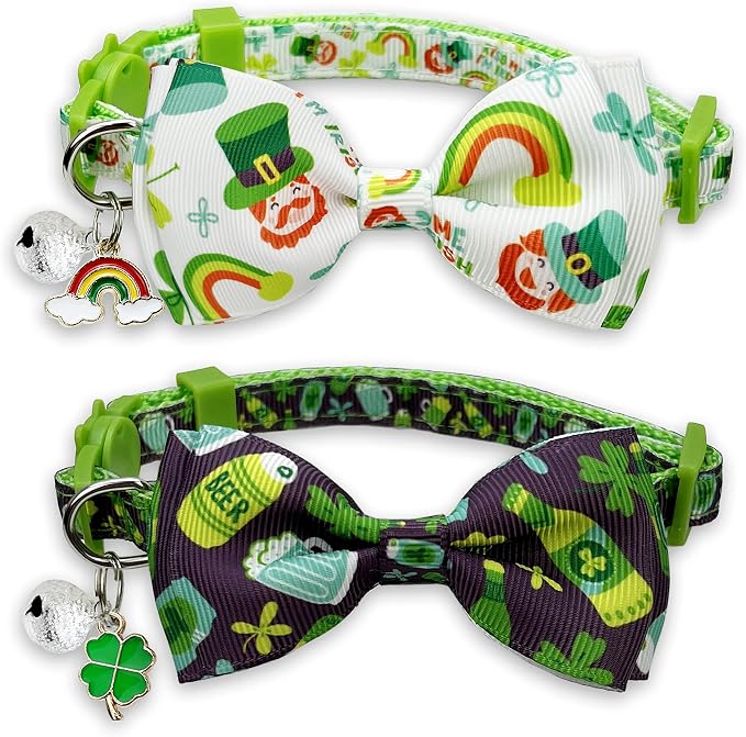2 Pack St. Patrick Day Cat Collar by PohshidoPet