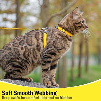 PUPTECK Adjustable Cat Harness and Leash Set Escape Proof Kitten Strap Collar - Image 7