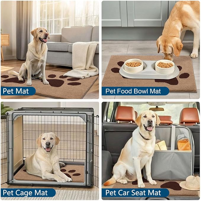 Buganda Dog Door Mat for Muddy Paws, Absorbent Dirt Trapper Washable Indoor - Image 9