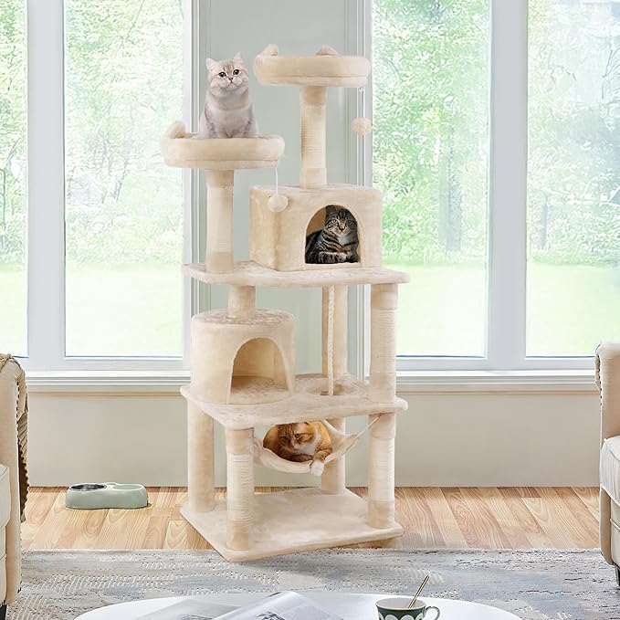 Yaheetech 62.5inches Cat Tree Cat Tower Kitten Condo - Image 9