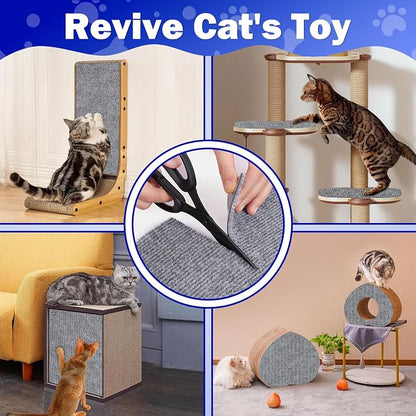 Anit Cat Scratch Couch Furniture Protector, 78.7x15.8 Cat Wall Corner Scratcher - Image 5