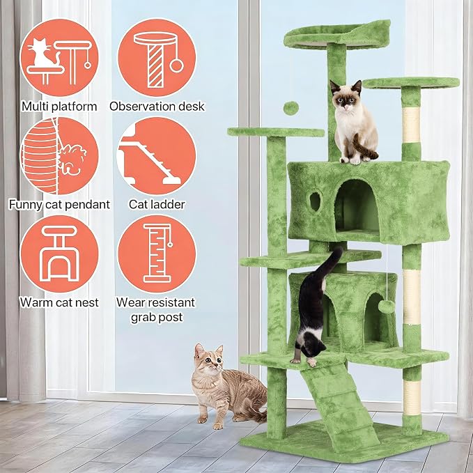 54in Cat Tree Cat Climbing Tower - Image 3