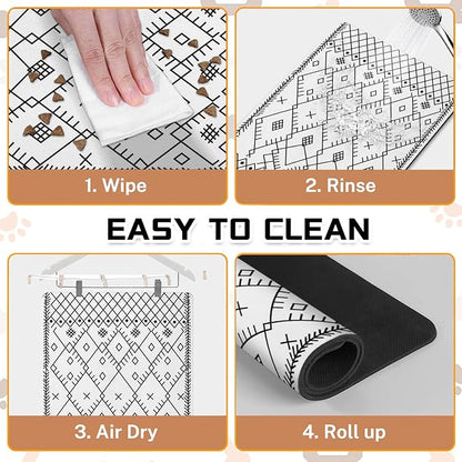 Absorbent Pet Dog Bowl Mat for Food and Water, Pet Cat Food Feeding Mat - Image 6