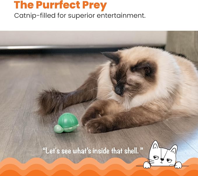 Catstages Wobble Turtle Catnip Diffuser Refillable Cat Toy - Image 3
