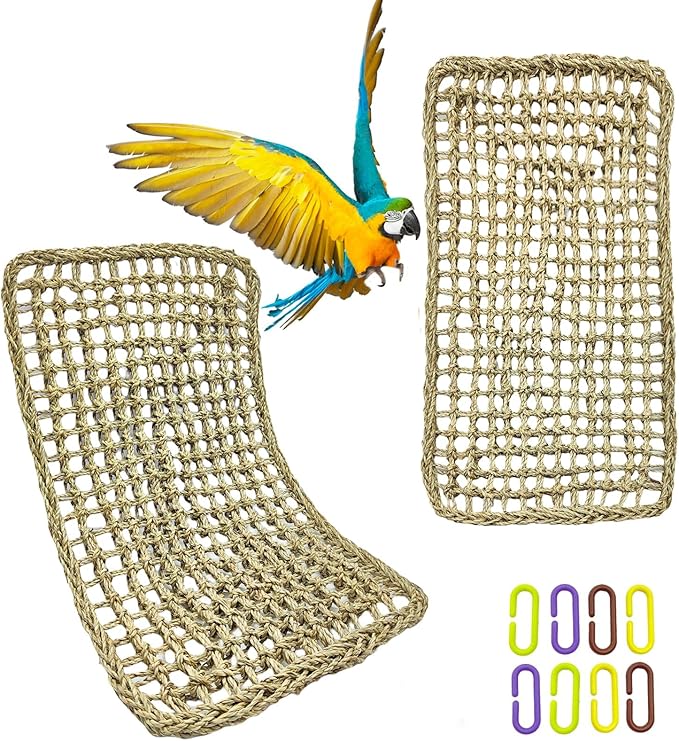 Large Bird Seagrass Mat 24 × 14 ''Natural Seagrass Woven Bird Net Hammock by Hamiledyi