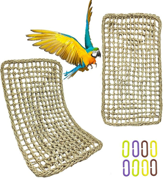 Large Bird Seagrass Mat 24 × 14 ''Natural Seagrass Woven Bird Net Hammock by Hamiledyi