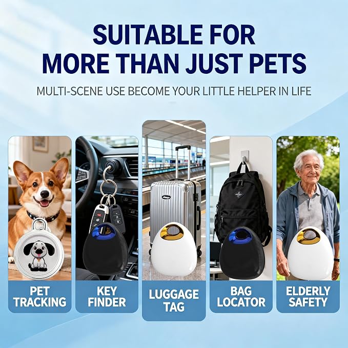 GPS Pet Tracker with Apple Find My Network, Android Compatibility, Real-Time - Image 6