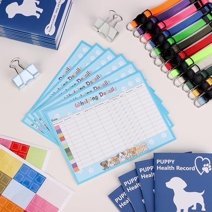 Puppy Whelping Supplies Kit Include 12 Puppy Shot Record Booklets 6 Record - Image 8