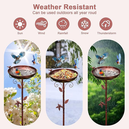 Metal Bird Bath for Outside - Image 3