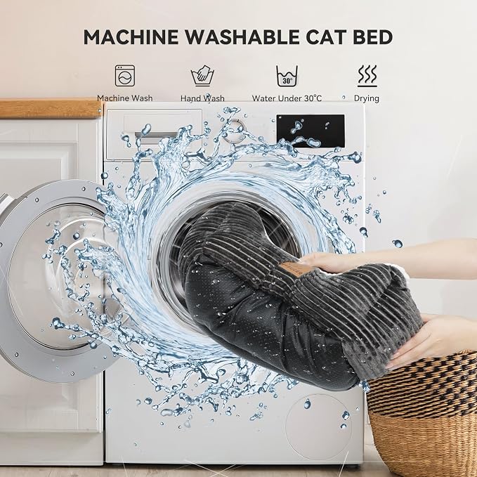 Cat Dog Bed for Pets, Rectangle Pet Bed Gift for Puppy and Kitten, Machine - Image 4