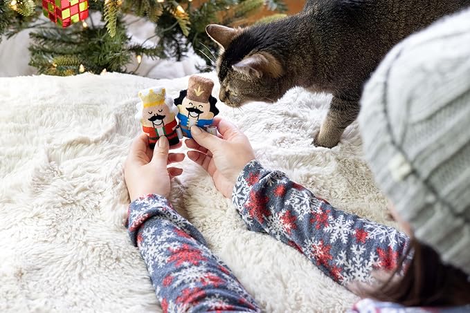 Pearhead Holiday Nutcrackers Cat Toy Set, Christmas Pet Owner Gift, Interactive - Image 3