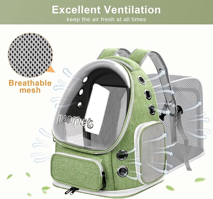 Breathable Cat Bubble Backpack Large Space Pet Carrier Backpack Expandable - Image 7