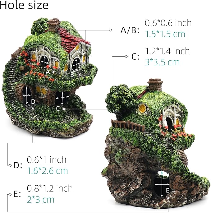 Aquarium Decor Hideaway Cave, Betta Fish Tank House Accessories - Image 4
