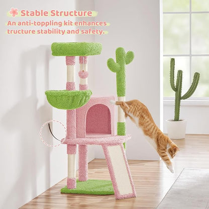 Yaheetech Cactus Cat Tree, 42in Cat Tower - Image 9