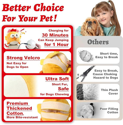 Interactive Dog Toys, Squeaky Moving Ball Toy - Image 2