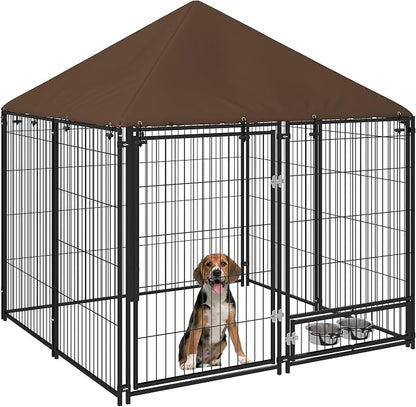 PawHut Outside Dog Kennel, 4.6' x 4.6' x 5' Puppy Play Pen by PawHut