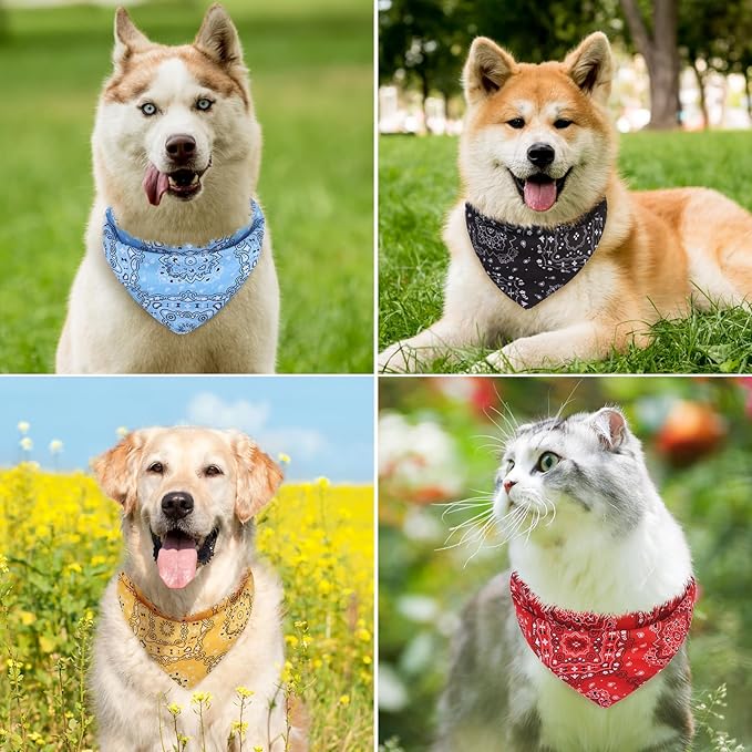 PAWCHIE Dog Bandanas Small Reversible Styles Pet Triangle Scarf Bibs - Image 7