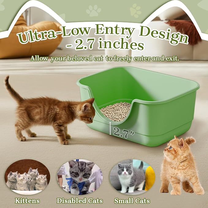 2 Pack Low Entry Small Litter Box - Image 2