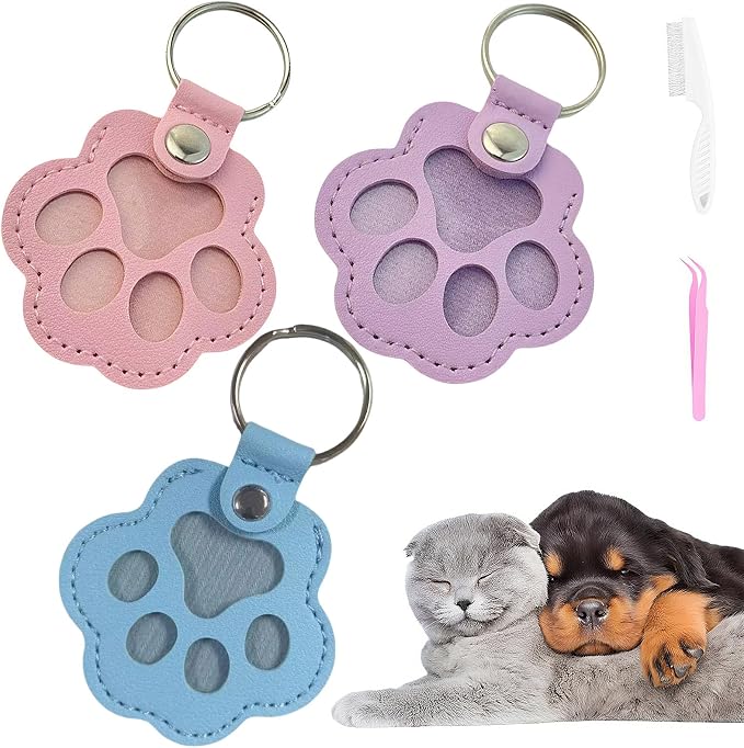 Cat & Dog Hair Keychain by Unknown