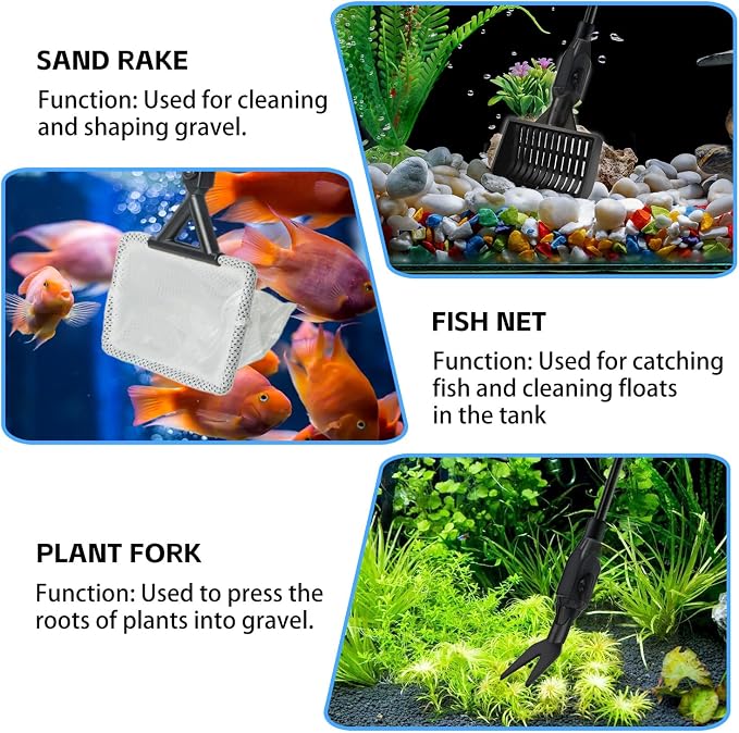 Aquarium Cleaning Tools, 7 in 1 Fish Tank Cleaning Kit - Image 7