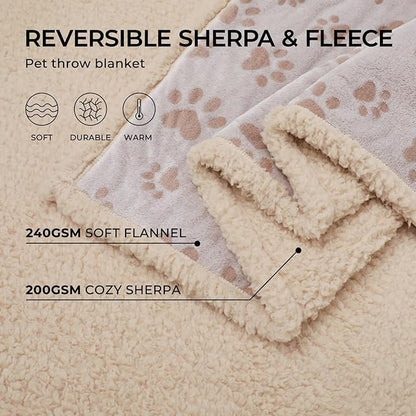 Luciphia Waterproof Pet Blankets Whith Paw Print - Image 4