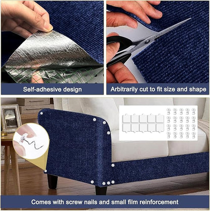 Cat Scratching Mat, 118.5"x15.9" Trimmable Self-Adhesive Cat Scratch Carpet - Image 3